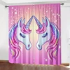 2pcs Unicorn Pattern Curtains, Rod Pocket Decorative Window Drapes Window Treatments For Bedroom Living Room, Home Decor 4
