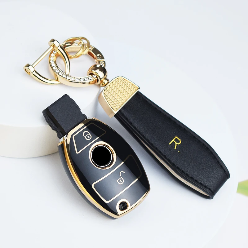 2 Pulsanti Shell Fob Per Mercedes Benz A B C E R Class Gls Gla Glk Glc Cls Cla Amg W204 W205 W212 W463 W176 Tpu Car Key Case Cover