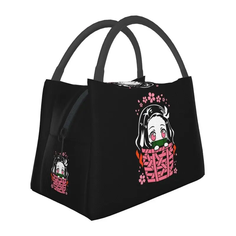 

Nezuko Kamado Kimetsu No Yaiba Insulated Lunch Bag for Outdoor Picnic Demon Slayer Leakproof Cooler Thermal Bento Box Women