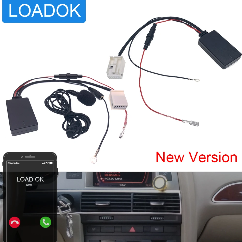 

Автомобильный сменный микрофон для телефонных звонков, кабель Handsfee, Bluetooth аудио адаптер для Volkswagen RCD315 RCD510 RNS510 с динамиками