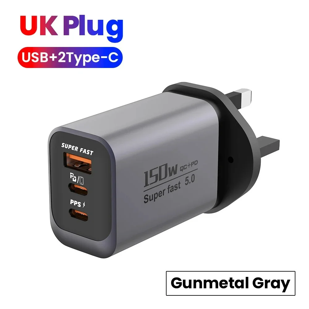 ตัวเลือกสินค้า อะแดปเตอร์ชาร์จ USB-C 150W ชาร์จเร็ว ใช้ได้กับ iPhone Samsung Xiaomi