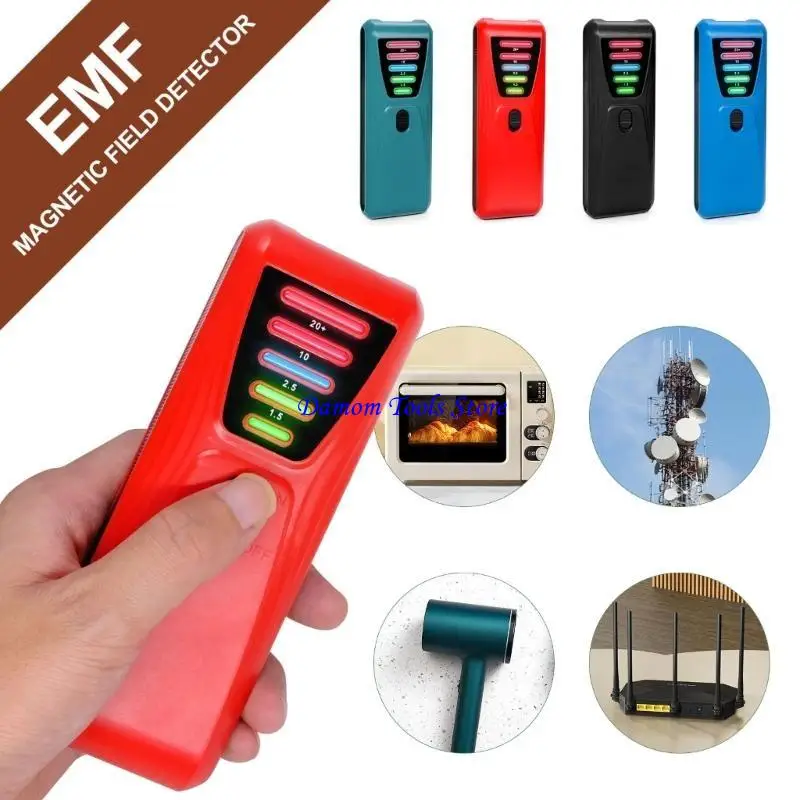 57BE EMF 미터 전자기 방사 측정기 5개의 LED가 있는 자기장 감지기