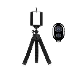 Deluxe Selfie Phone Stand: Versatile Photography & Vlogging Tripod Holder (Black)