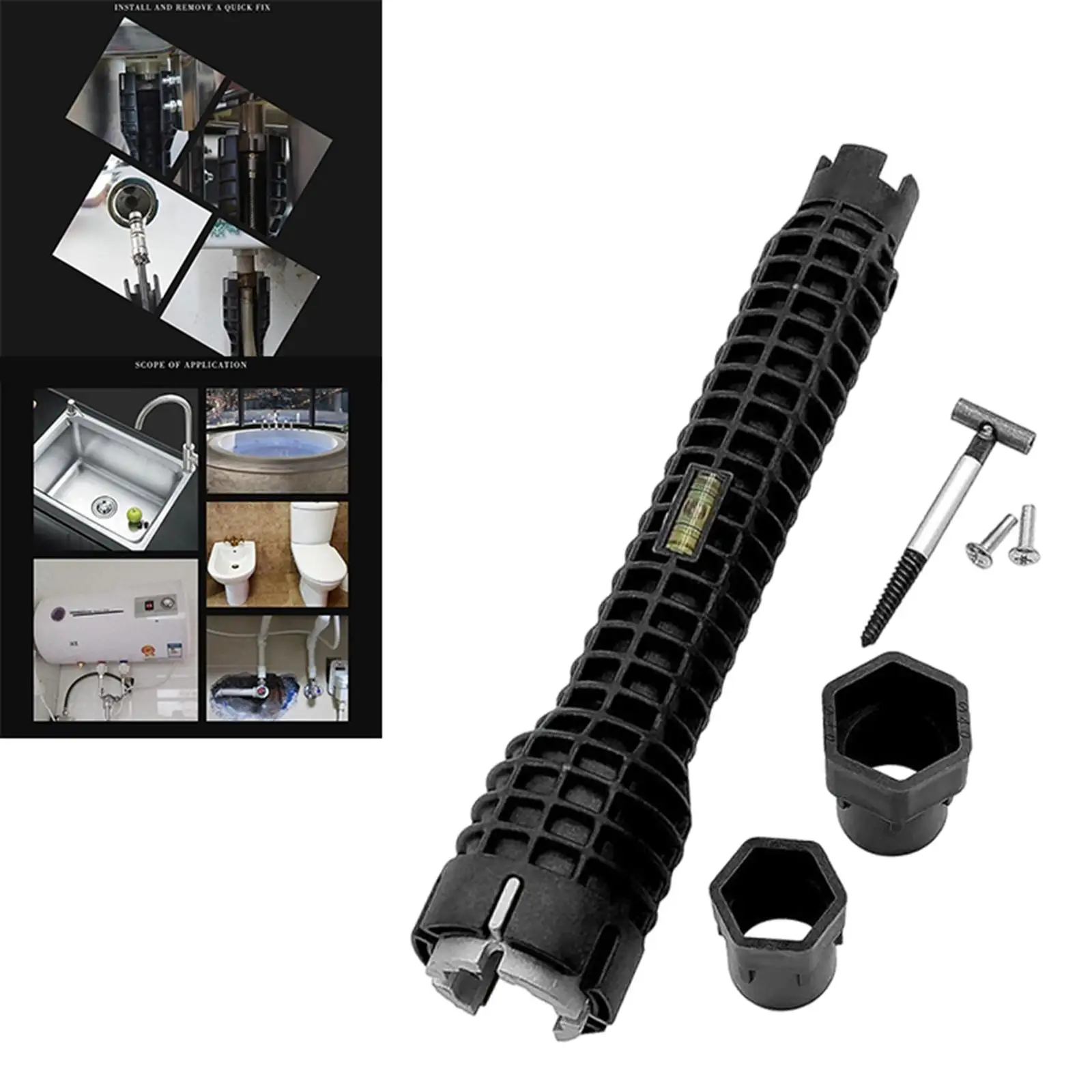 

Faucet Installer Socket Spanner with Bubble Level Spanner for