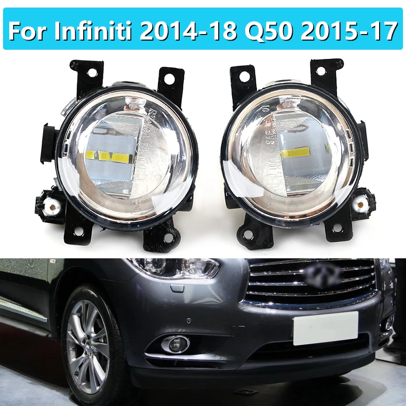 261504GA0A 261554GA0A 1Pair For Infiniti 2014-18 Q50 2015-17 QX60 QX80 2015 Q70/Q70L/Q70 LED Fog Light Head Light Lamp Assembly