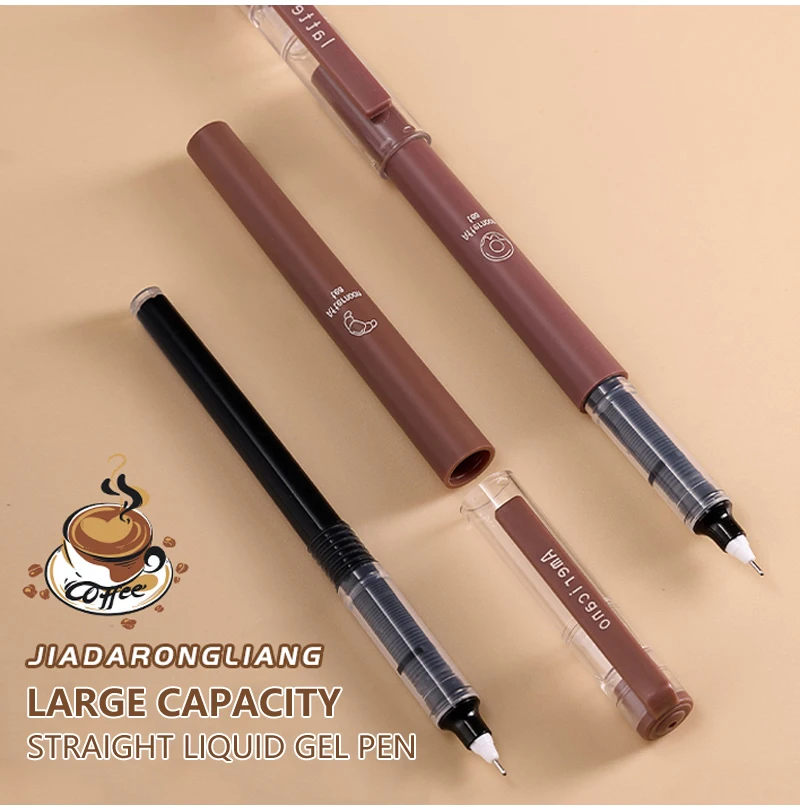 6 Stück/Set Nachmittagstee-Serie Gelstift-Set Modernes Design Schnelltrocknend 0,5mm Schwarzer Gelstift für Schüler Schule Büro Schreibwaren – Detail 6