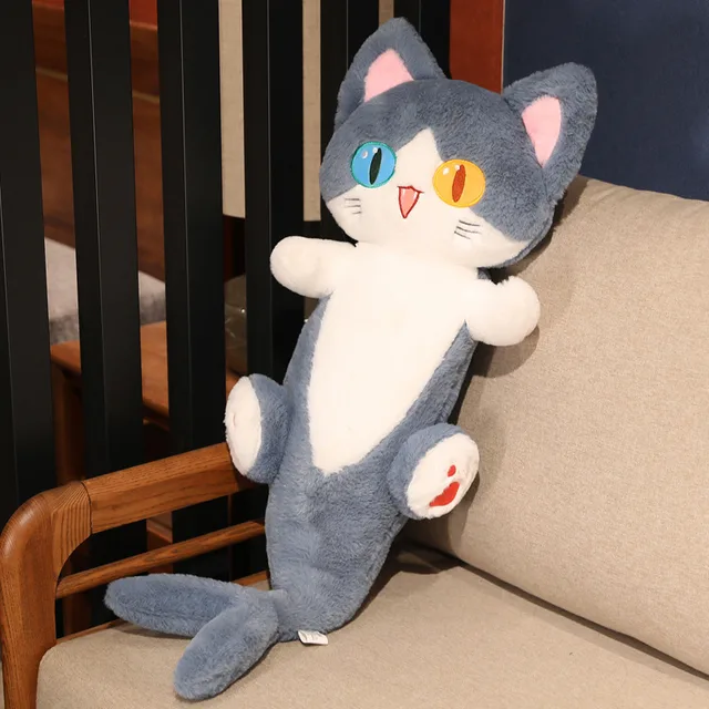 Kawaii Transform Blue Shlavabo Cat Peluche Jouets pour Enfants Coussin de Dessin Anim Doux Mignon Oreiller