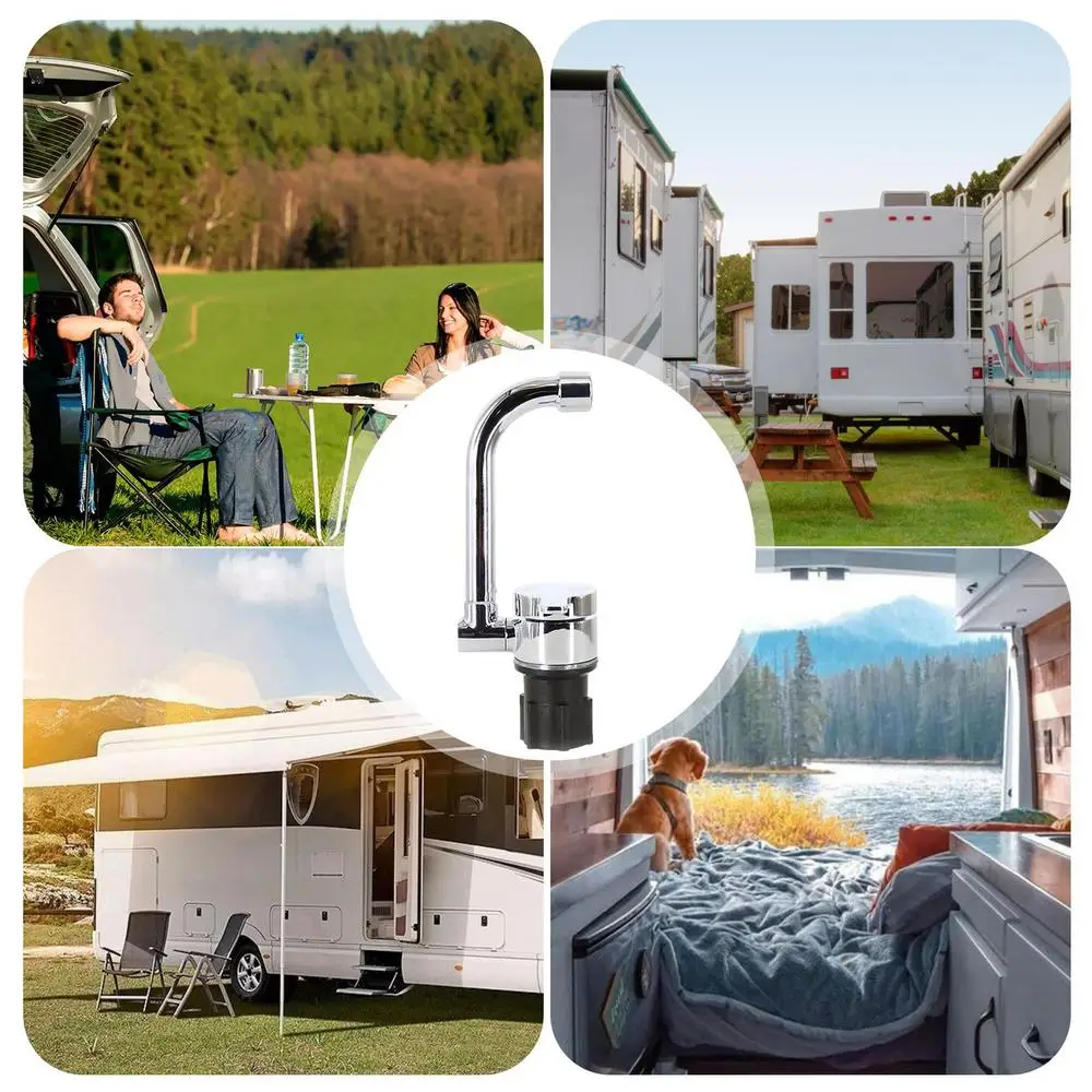 Foldable Swivel RV Faucet Humanized Water Tap Faucet for Bar Caravans