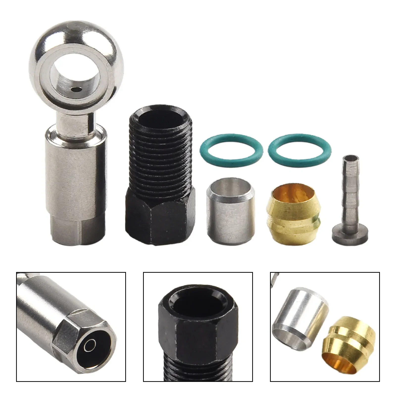 

Bike Bicycle Banjo Set/Connect Insert ForShimano Hydraulic Disc Brake Hose BH90 MTB Bike-Oil Needle Olive Head Cycling Parts