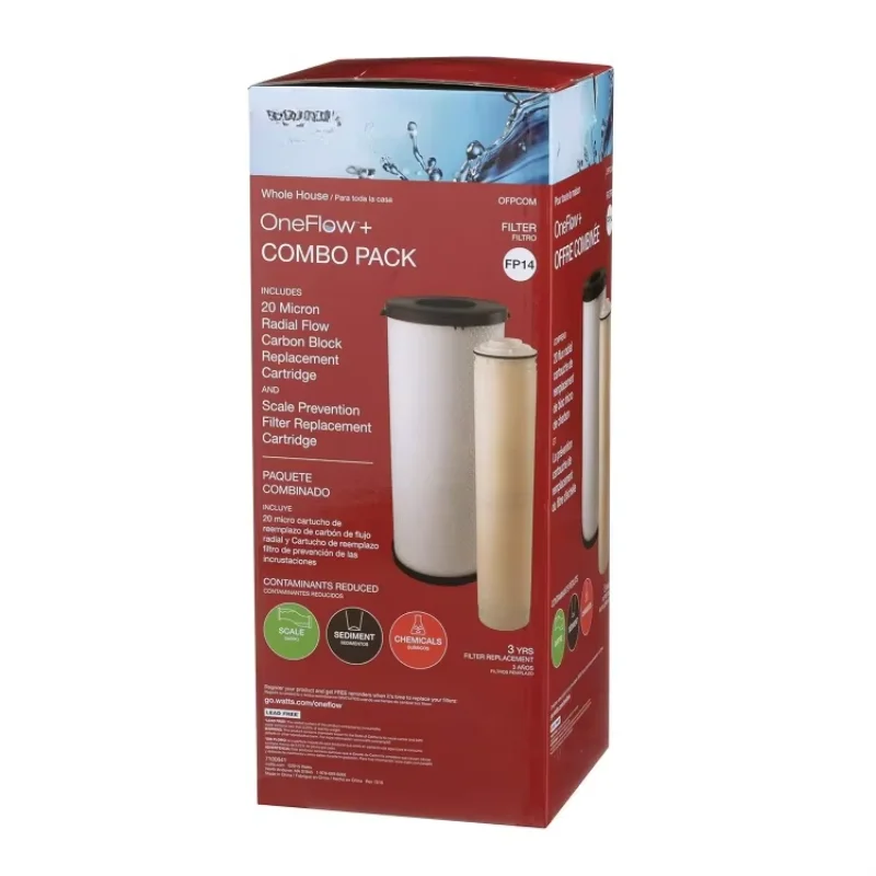 1 Radial Flow Carbon Block Cartridge and 1 TAC Cartridge for OneFlow Plus System, Cartridge Combo Water Replacement Pack 5