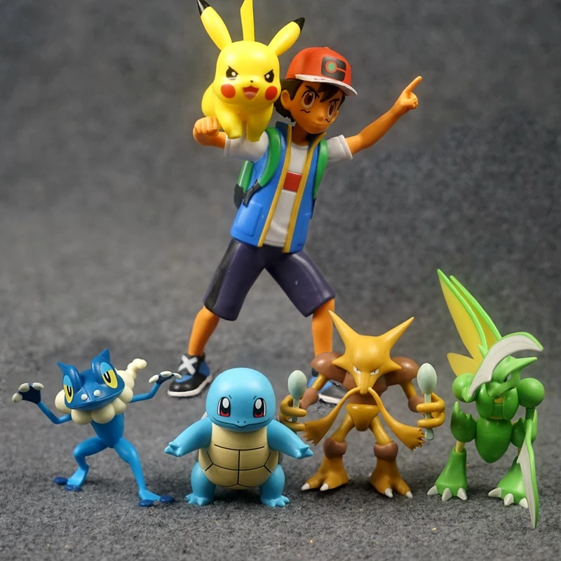 Pokemon Figure Action Doll Toy Pocket Monster Alakazam Squirtle Scyther Frogadier Da Collezione Bambini Regali Di Compleanno Ornamenti