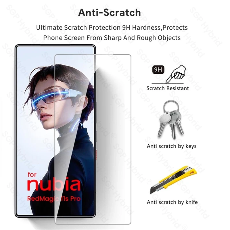 Premium 9H Clear Tempered Glass Screen Protector Film - 5-Pack