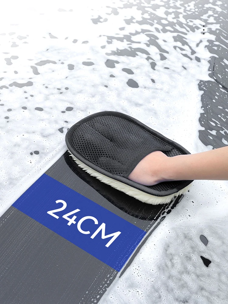 Car Cleaning Glove Soft Wool Washing Brush Car Wipe Tools For MG HS ZST ZS MG3 MG5 MG6 MG7 GT GS Hector ZX EZS EHS MG3X-Cro