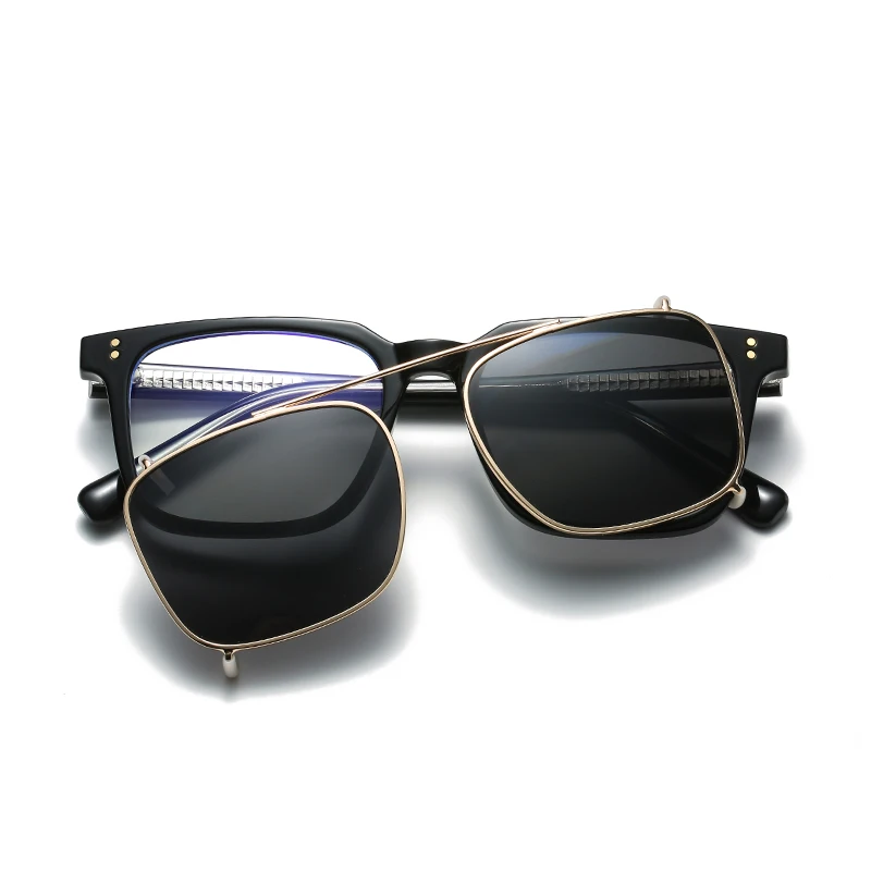 Polarized Retro Sunshade: Trendy Clip-On Fashion Glasses