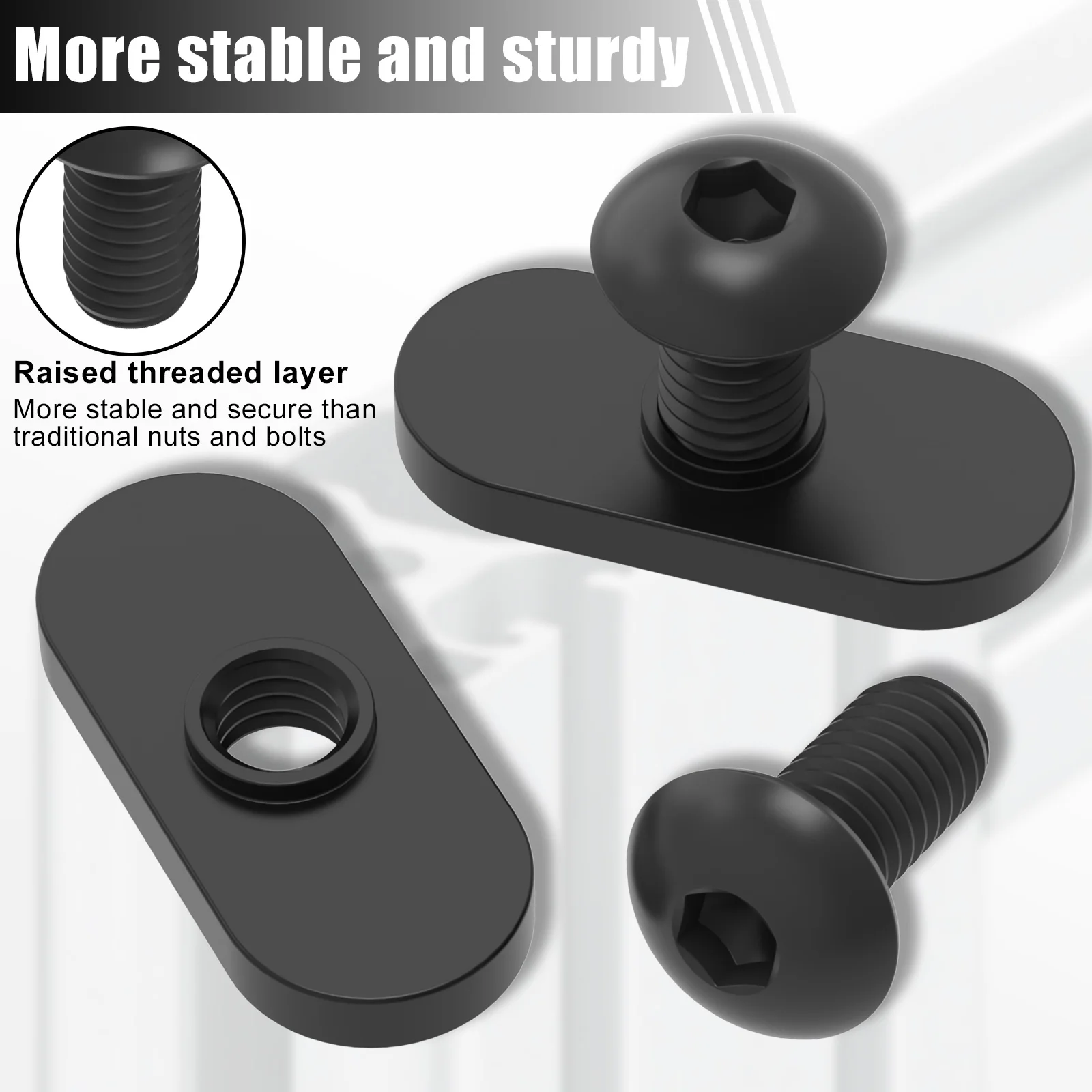 40Pcs T-Nut with Bolt 1/4inch-20 Galvanized Iron Centered Hole Sliding Thread T Slot Track Slot Accessories T-Nut Centered Slide