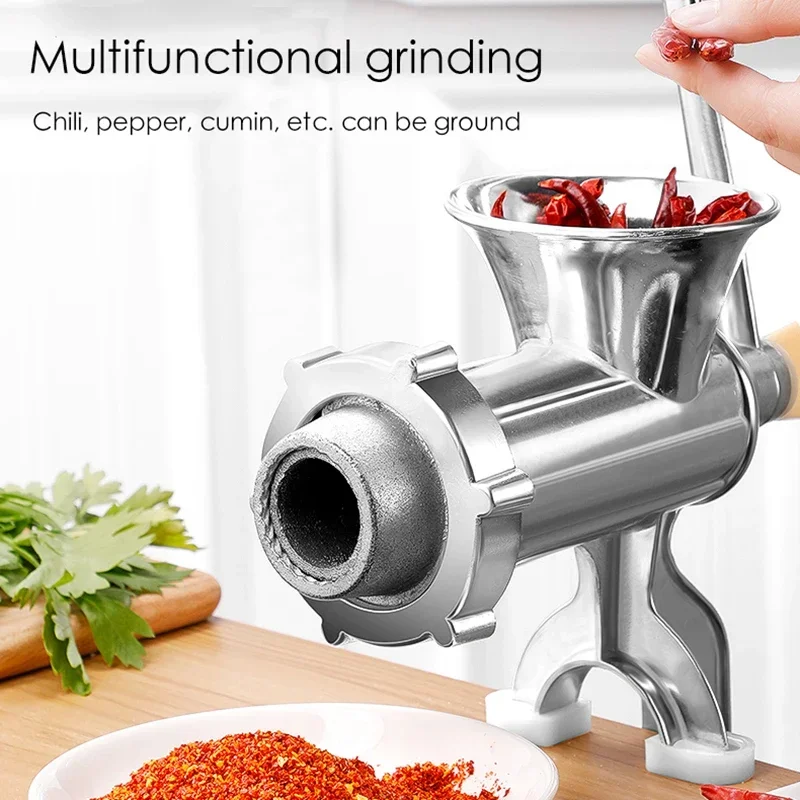 

Meat Mincer Dishes & Handheld Grinder Pasta Kitchen Making Maker Cooking Noodle Sausage Stainless Manual Gadgets Steel Home Tool