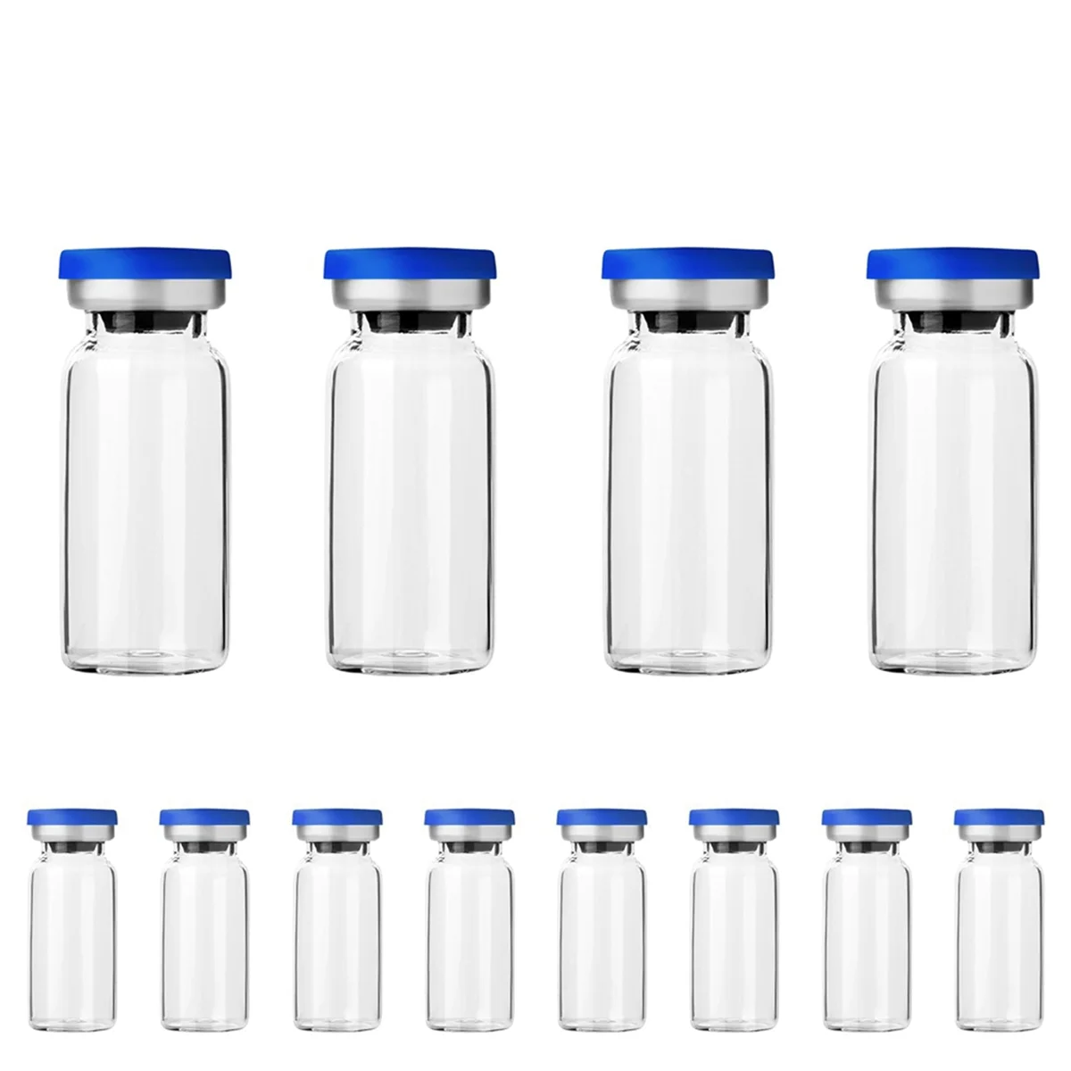 

Sterile Empty Vials with Self Healing Injection Port, with Aluminum Plastic Cap, Sealed Empty Vials (10ML 12PCS)