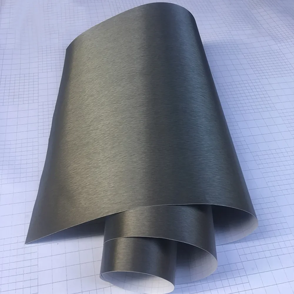 Silver Aluminum Brushed Vinyl Wrap – Sleek Adhesive Auto and Gadget Skin