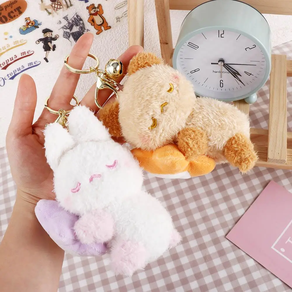 

Gift Plush Key Holder Animal Keychain Cat Plush Keyring Cat Plush Keychain Plush Sleeping Animal keychain Stuffed Toy Pendant