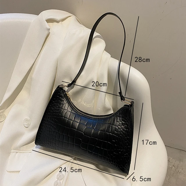 New Crocodile Pattern Textured Shoulder Bag Ladies Korean Casual