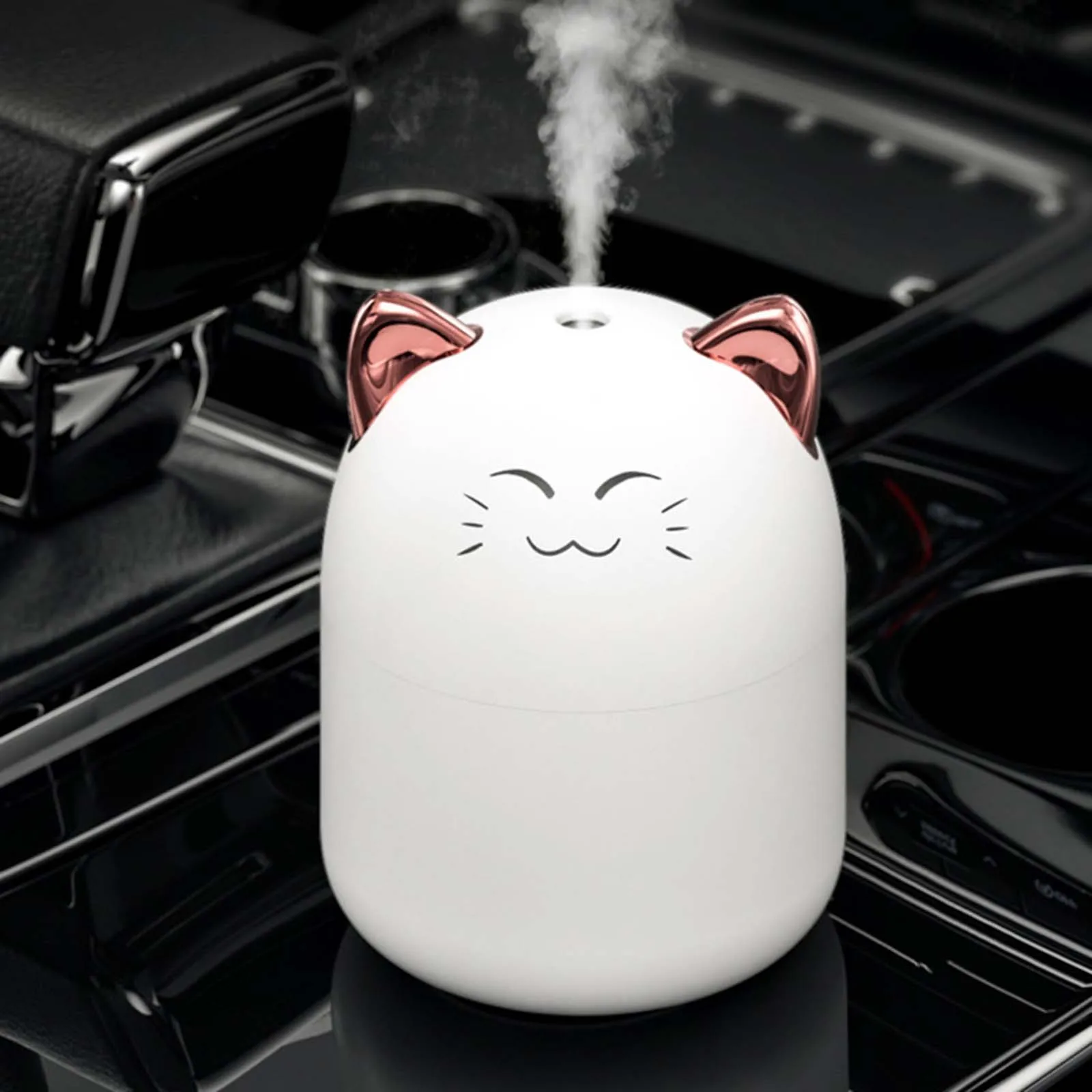 250ml Cute Air Humidifier Cool Mist Spray with Light Mini USB Car Air Humidifier Purifier Aromatherapy for Car Home