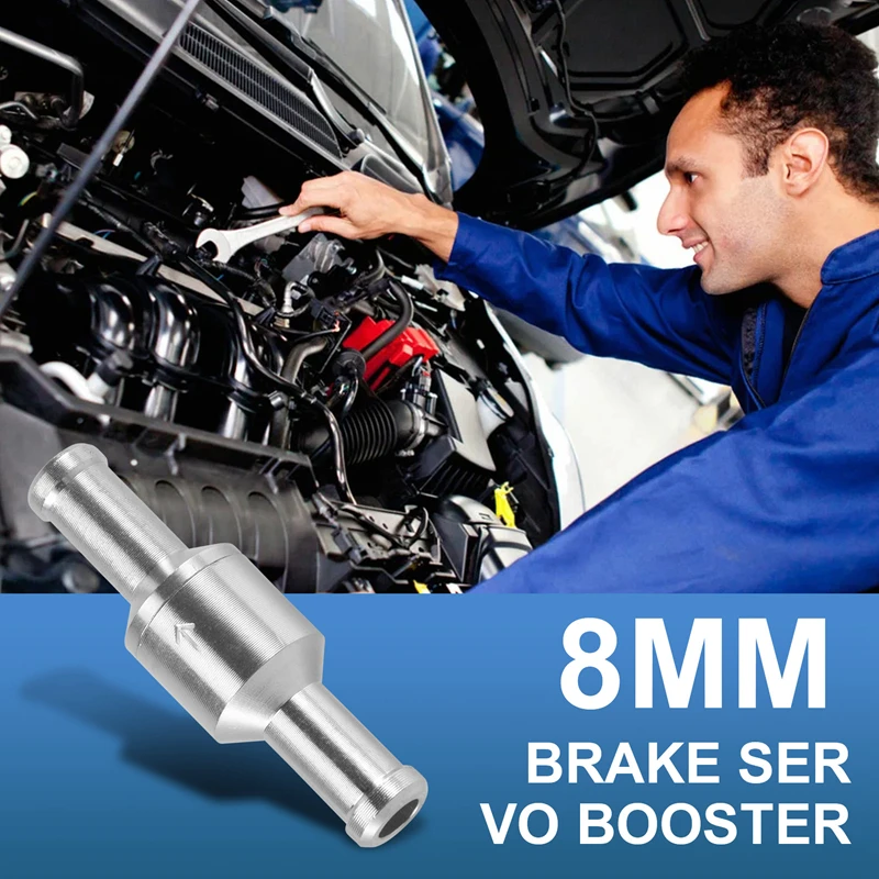 Check Valve Brake Servo Booster No Return Inline One Way Valve Non Return Vacuum Hose Aluminum