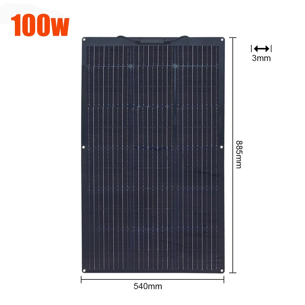 Solar Panel 12v flexible 140w 120w 100w 80w 50w home camper photovoltaic car boat balcony portable charger flexible