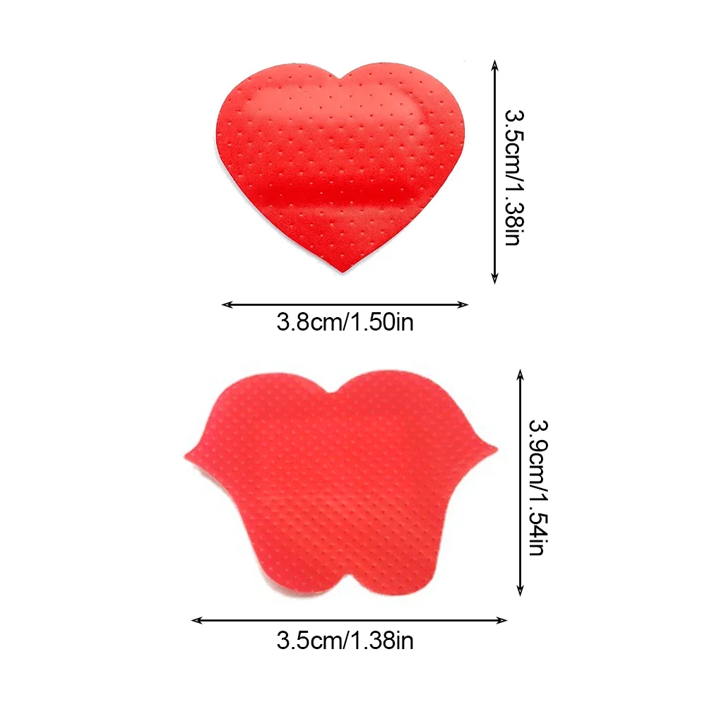 Medical Bandaids 20pcs/set Red Heart Lip Band Aid Waterproof Breathable Wound Plasters Heart Lip Shaped Children Skin Patch Concert Body Stickers
