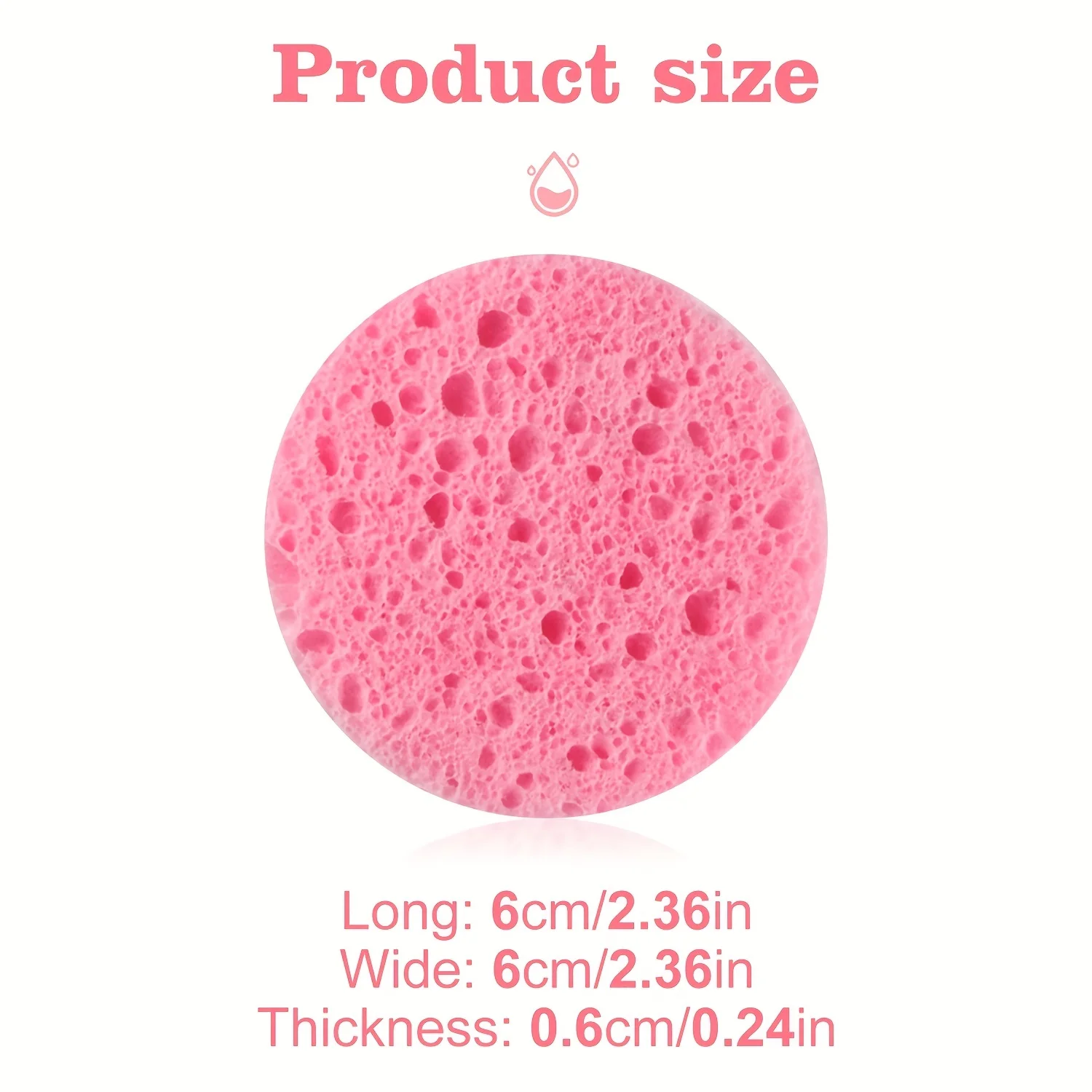 Compressed Facial Sponges, Estheticians Round Cellulose Facial Sponges,Natural Cosmetic Spa Sponges For Face Cleansing,Massage 4