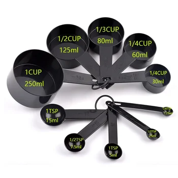 5/10pcs Set Plastic Measuring Spoon Measuring Cup with Scale