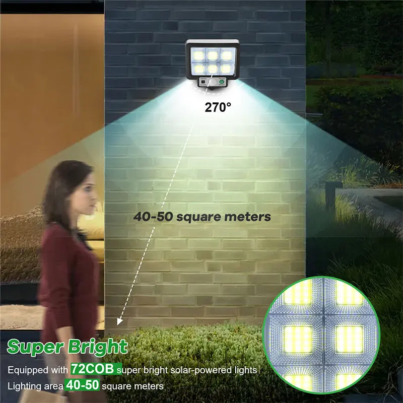 Solar lamp LED Solar Split Wall Lamp Motion Sensor Sunlight Light 3 Mode Outdoor Waterproof Emergency Street Garden Security Decor Lamp