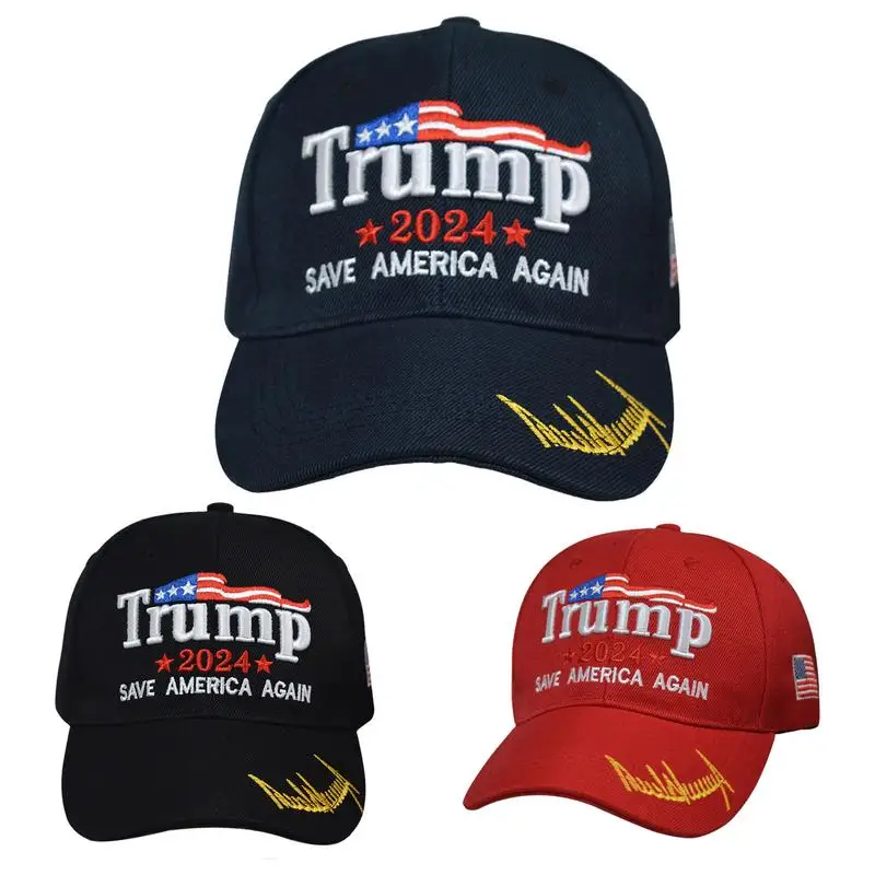 Tennis Caps and Yoga Baseball Hats Trump American Presidential Hat Make America Great Again Donald-Trump Republican Embroidered Mesh