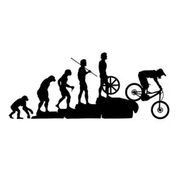 Reflective Decor Funny Decoration Decals Sticker Human Evolution MTB Bike Car Vehicle Decoration