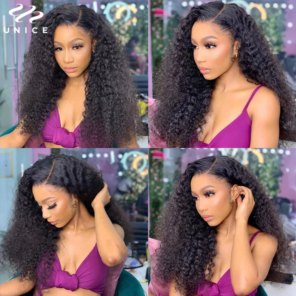 UNice Hair Pre Everything 13x4 Lace Frontal Wig Human Hair Preplucked Pre Cut Lace Front Wig Mini Knots Lace Wig Ready To Wear images - 6