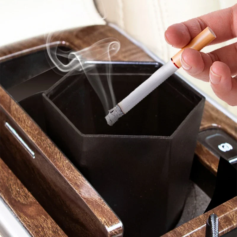 Car Trash Can Mini Garbage Bin Portable Car Dustbin with Lid Leak-proof Auto Trash Bin For Smart 451 brabus Smart 453 fortwo ﻿