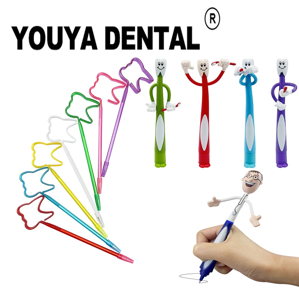 05mmCreativeToothShapeRollerBallPenToothBendableBallPen