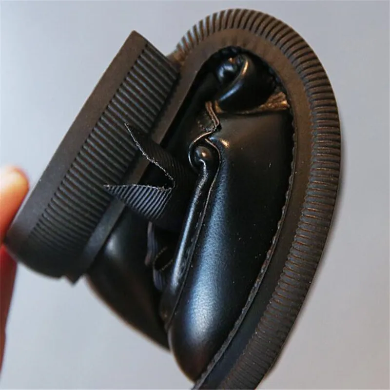 Girls English Style Leather Shoes Princess shoes kids Shallow Mouth Dress shoes