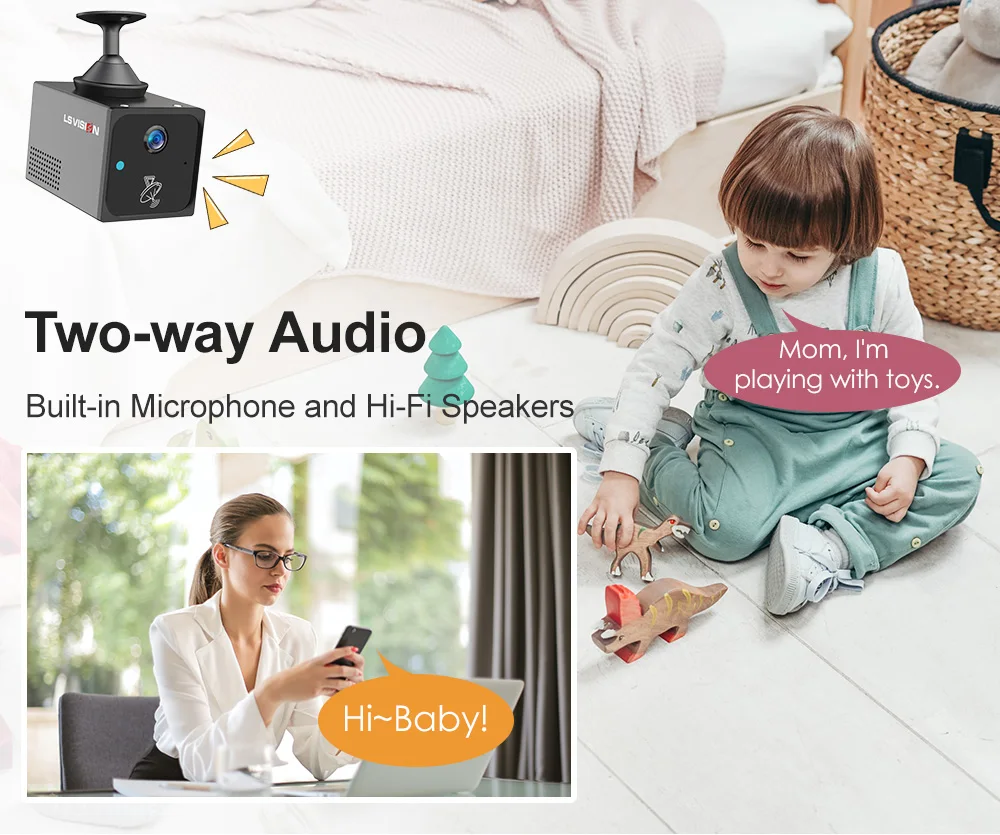 4MP 4G/WiFi Mini Camera Indoor Surveillance Camera Radar Motion Detection Alert