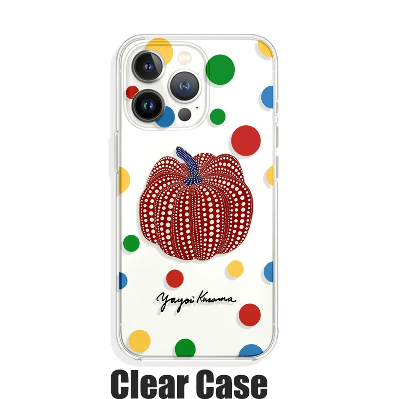 Colorful Line Pumpkin Polka Dot Matte Phone Case - Transparent Edition