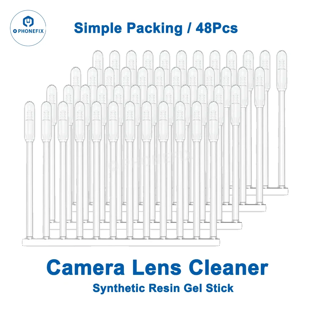 Fluxioxtna 48 Stück Objektivreiniger - Harz Synthetic Stäbchen Für Kamera & Telefon
