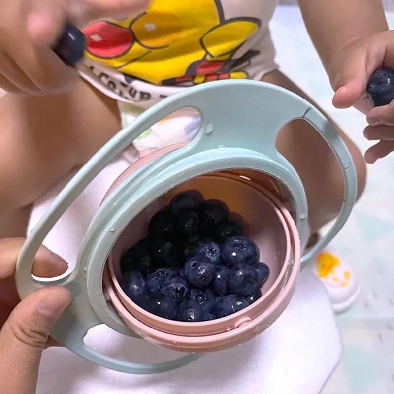 Universal Gyro Bowl Practical Design Children Rotary Balance Novelty 360 Rotate Spill-Proof Solid Feeding Dishes