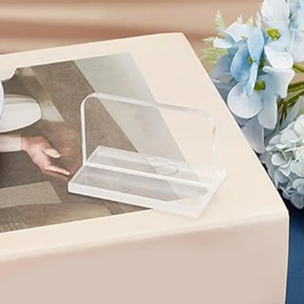 6Pcs 물고기 탱크 뚜껑 손잡이 투명 아크릴 그립 수족관 커버 교체 안정적인 고정 간편한 적용 물고기 탱크 커버 부품 액세서리