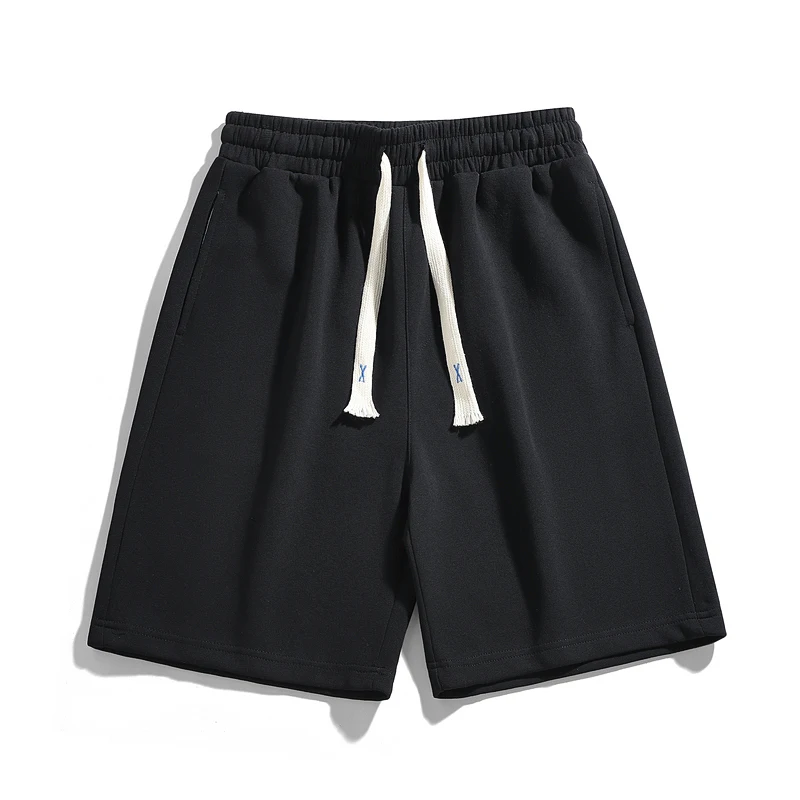 Summer Elegant Fashion Harajuku Slim Fit Ropa Hombre Loose Casual All Match Sports Shorts Solid Pockets Straight Cylinder Shorts