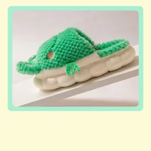 Zapatillas de rana para adultos y mujeres, zapatos de piel verde plataforma interiores, talla grande 44 45 - AliExpress