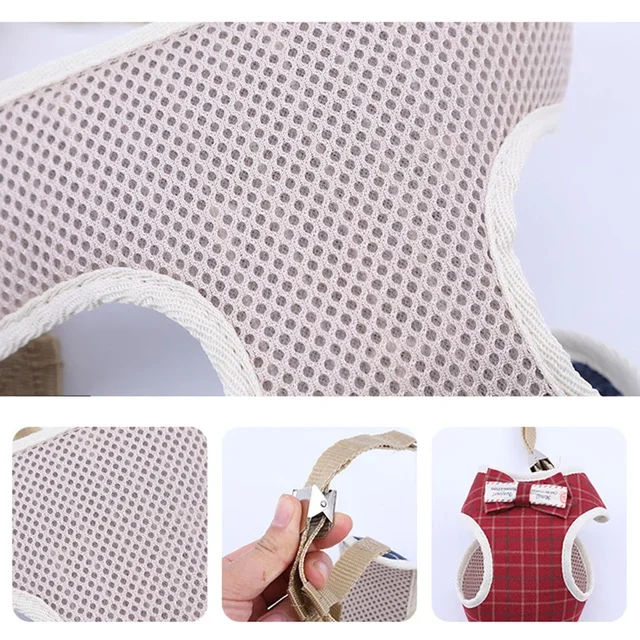 Bowknot Cat Harness and Leash Set Adjustable Puppy Harness Cat Lead Leash Clothes Vest Nylon Mesh Kitten Collar Cat Accessories 5