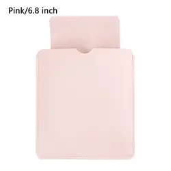 Waterproof Shockproof 6 - Inch E - Reader Sleeve with PU Leather Finish (Pink - 6.8 inch)