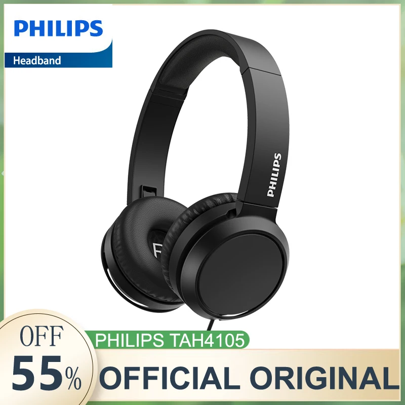 Nuovo Philips Tah4105 Cuffie Cablate Office Education Lezioni Online Apprendimento Auricolare Controllo Del Cavo Cuffie Subwoofer Stereo Hifi