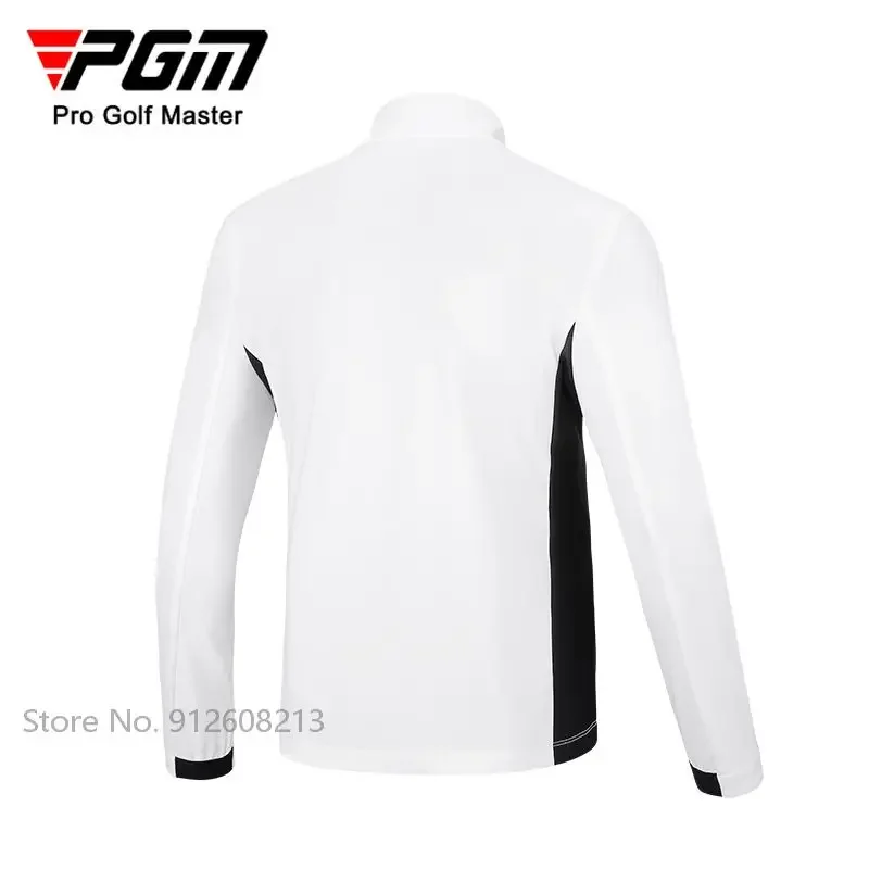 PGM Male Golf Jackets Full Zipper Sports Coat Men Keep Warm Golf Outwear Windproof Patchwork Windbreaker Man Casual Soft Tops
