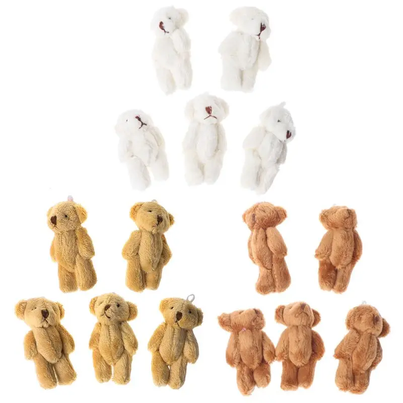 

5pcs Cartoon Bear for Doll Women Backpack Handbag Pendant Lovely Plush Ornament