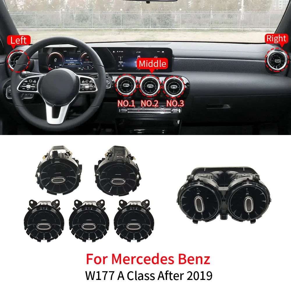For Mercedes W177 Left Right Middle AC Vent Grille Air Conditioning Outlet Assembly Replacment For Benz A Class A180 A200 A220